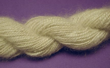 100% Pygora Goat Yarn peacock, Mulberry or Rosemary Hand Dyed 2 Oz. 3 Ply  Finger Weight 